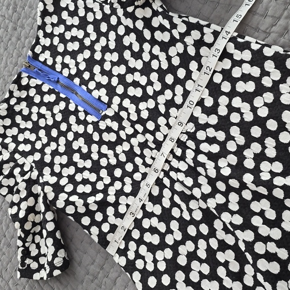 Deletta Black and White Polka Dot Women's Top Or Tunic - Picture 12 of 14